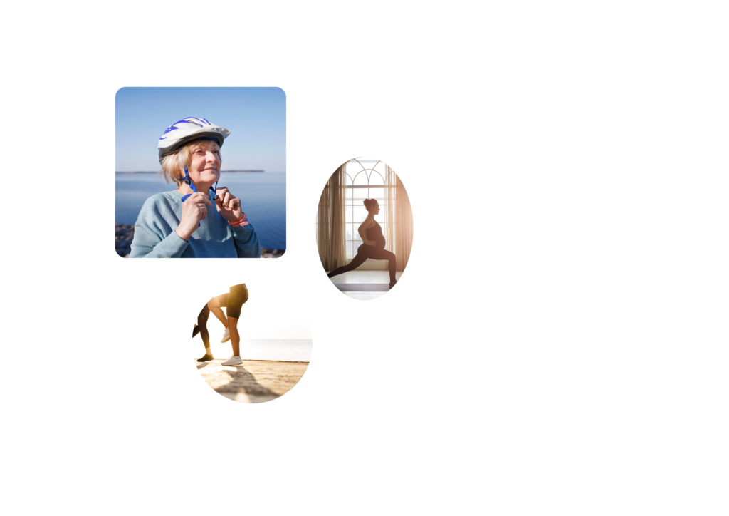 Pêle-mêle dame vélo femme enceinte